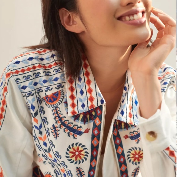 ANTHROPOLOGIE Frontier Embroidered Jacket - Picture 4 of 9